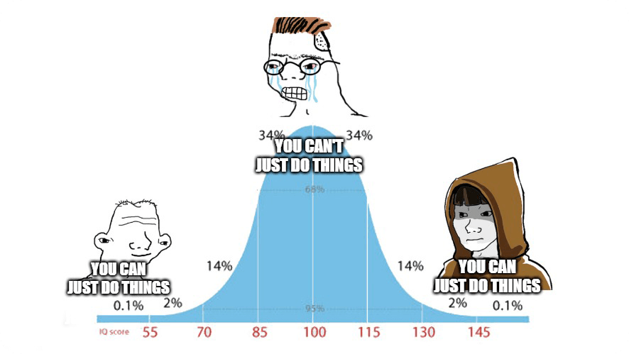 Midwit bell curve