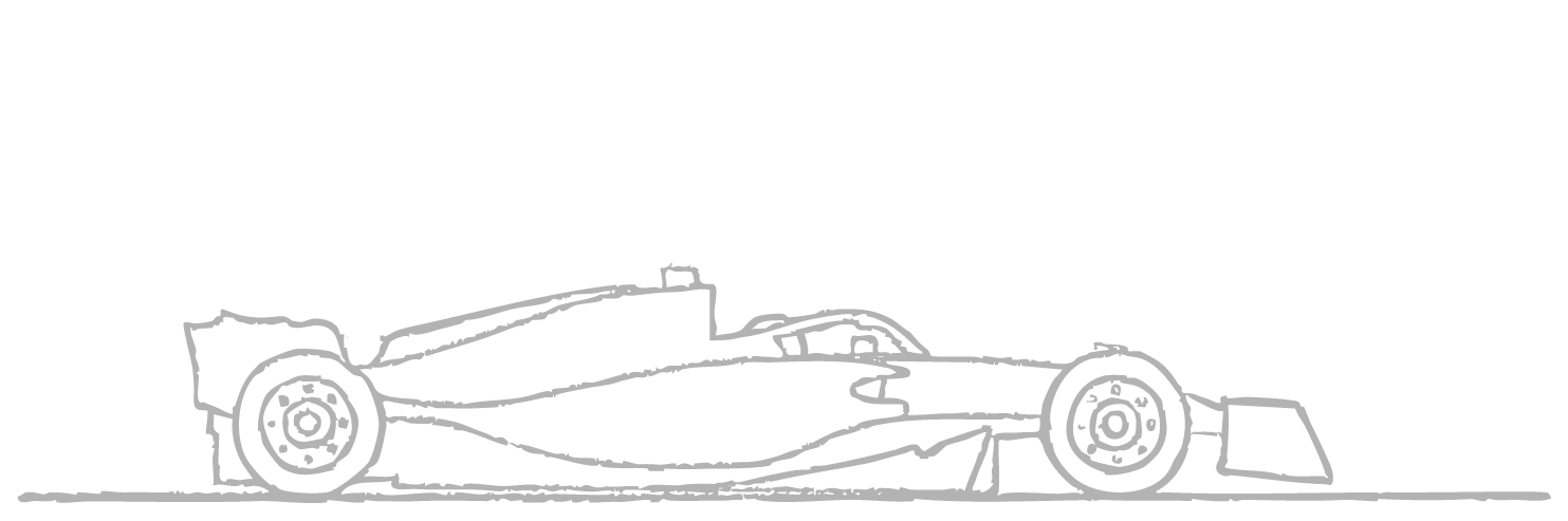 Diagram showing downforce effect on race car in dark theme