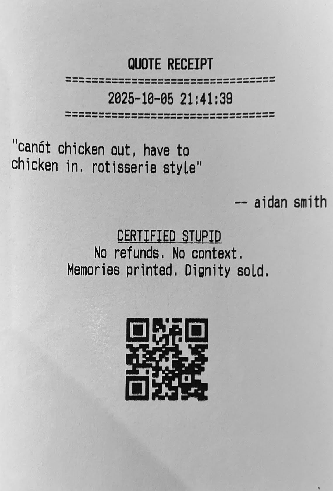 Quote Receipt 4