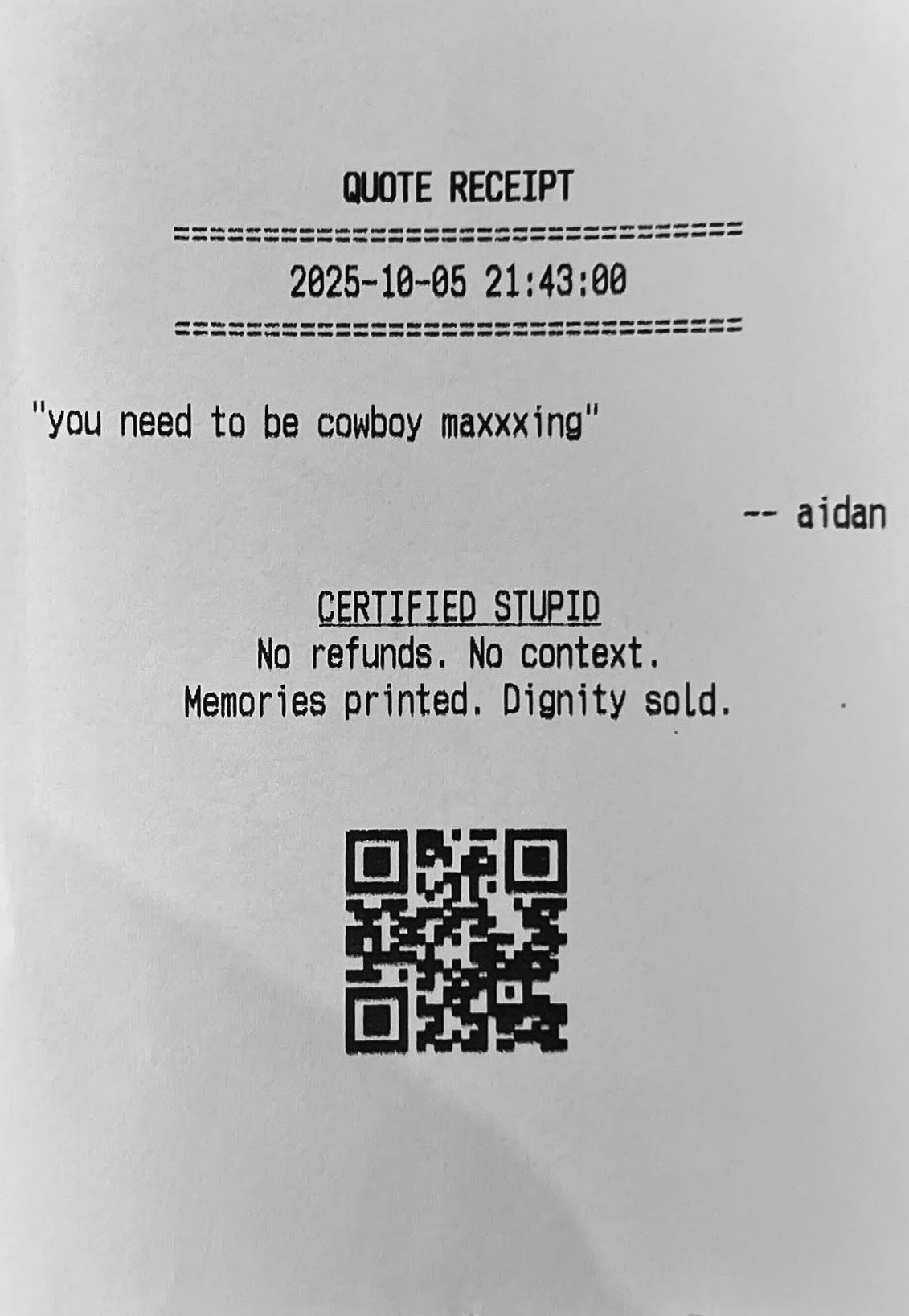 Quote Receipt 6