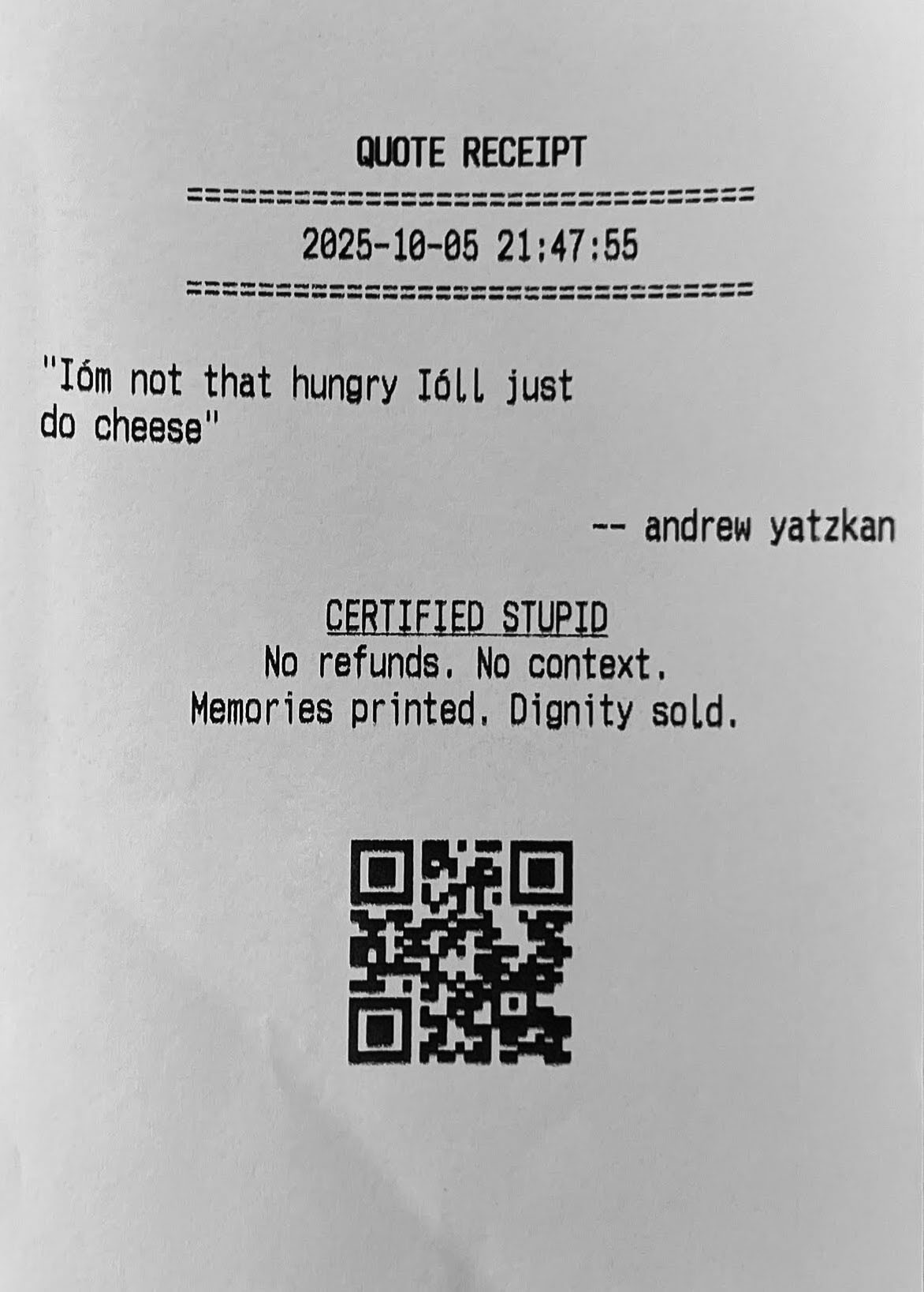 Quote Receipt 7