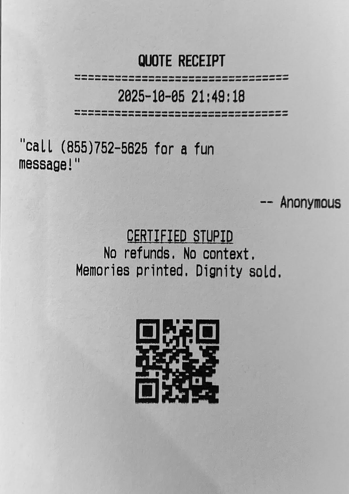 Quote Receipt 8